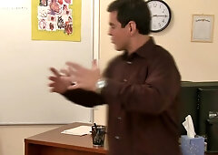 Adorable lesbian teens love to fuck on a desk