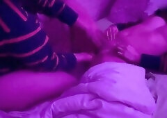 My mama's youthful ally came to watch us and we shared a daybed PART I