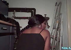 Ebony horny bombshell POV video