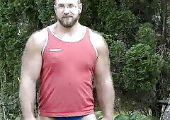 Very Hairy Beefy Mature Muscle Bear - Short Vid