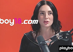 Sexy hottie testing her new magic wand