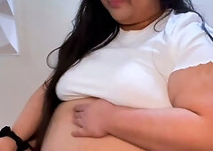 Bbw woman solo toying masturbation
