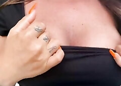 Mila, a wicked tattooed brunette hair with large melons, screws a fine shlong on the sofa. This babe sucks it, then gets all the cum on her face.