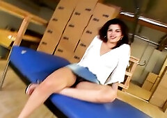 facial, jizz flow, group sex, teens, Aylar Lie in Breakin Em In three, brunette hair