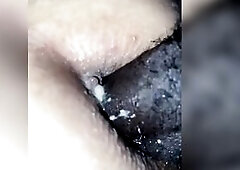 My BBC Ally keeps screwing my booty using his own Cum as Lube.. That Guy came a 2nd time after.  In the End: Me squeezing all that Cum cause I couldn&