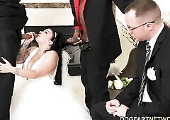 Payton Preslee's Wedding Turns Coarse Interracial Three-some - Cuckold Sessions