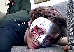 Amateur Boy gets his first caning