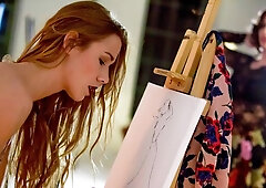 Vicky Love and Alexis Crystal team up to eat pussy