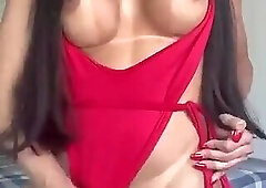 red outfit cum
