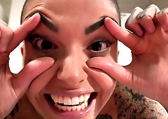 Tattooed stripper with big ass Leigh Raven likes DP and sperm