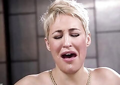 Gagged biggest boobs blond mother I'd like to fuck thrall Ryan Keely with legs fastened in the air gets hard flogged then unfathomable mouth and 