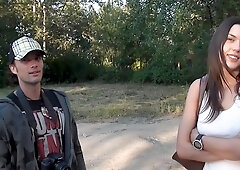 Veronica in pickup porn vid with a hot bitch and a big fucker