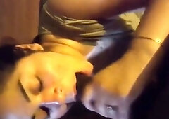 Cum addicted amateur milf sucking big black cock clean