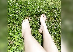 feet in the clearing