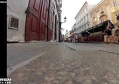 Redhead exhibitionist