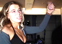 Busty amateur glory hole skank fucked