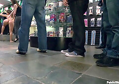 Sexy Latina babe destroyed in public