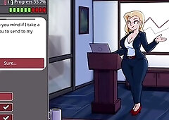 Gal with large melons and large booty takes monster dick - barely working gameplay level three