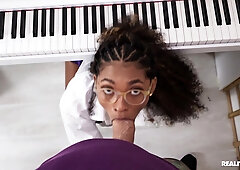 Lewd ebony spinner smutty xxx video