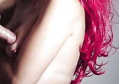 I get on my knees and I desire your cum on my boobs