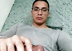 Student Doesn't Do Homework and Masturbates His Large Ramrod!