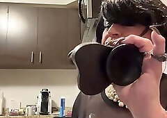 CdTina eats her thick load