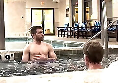 Grindr Guy Wanted to Suck Cock at the Public Jacuzzi - Almost Got Caught