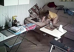 yer in nature's garb masturbation in front of hidden webcam