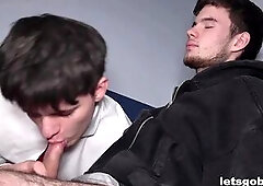 LetsGoBi.com movie scene! Brunette hair Fiona Sweetyx hooks up with Piotr Miki and Kiki Sinner for a steamy bi sexual three-some right there at the lo