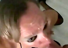 Submissive Sissy Faggot heathercd333 Gets a Cum Facial