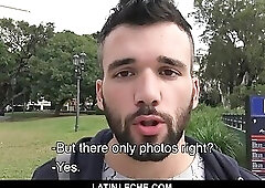 LatinLeche - Muscular Stud Sucks An Uncut Cock For A Fat Wad Of Cash