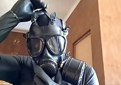 Black gay rubber master explores kink and dominance