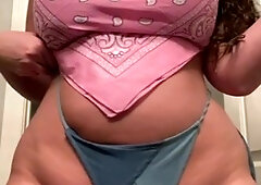 Cow girl with Big tits solo