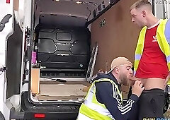 Scottish Tradie Fucking Another Guy In The Back Of His Work Van