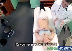 Shy Patient with Soaking Wet Pussy Squirts on Docs Fingers