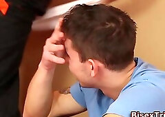 Bisex hottie gets facial