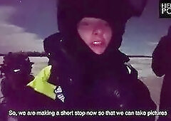 Northern lights and a HUGE CUMSHOT. Join us through Kiruna, SWEDEN (Lapland). VLOG