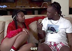 Large Black Shows StepBro Her Favourite Christmas Present