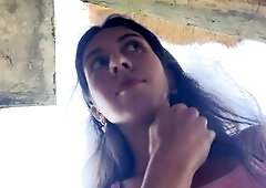 Cute Gal Eating Burger with Cum on Her Face in Public Cafe