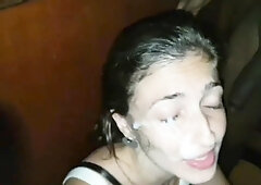 Compilation Glory Hole Cum in her face 2