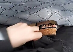 Public Footjob Under the Table at the Restaurant