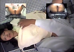 Girl is on medical stretched and examined