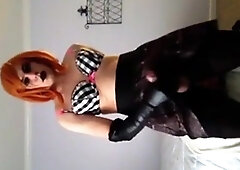 Sissy crossdresser cumming for you 7