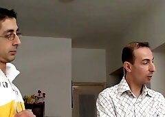 Wife takes on her husband and his friend in a steamy bedroom threesome
