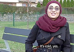 Public Agent Afghan hottie pays to tear up a hefty cock