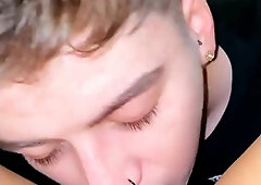 Handsome guy sucking and eating on her wet pussy till she cums