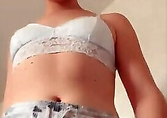 Cute TS Cece Miri sex toy cums