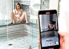 Beautiful miniature teen Bella Rose looks great from behind