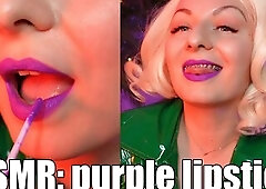 ASMR lazily lipstick tease