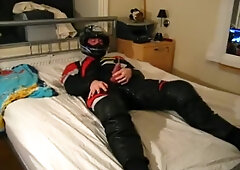 Piddle MC leather on ottoman 1